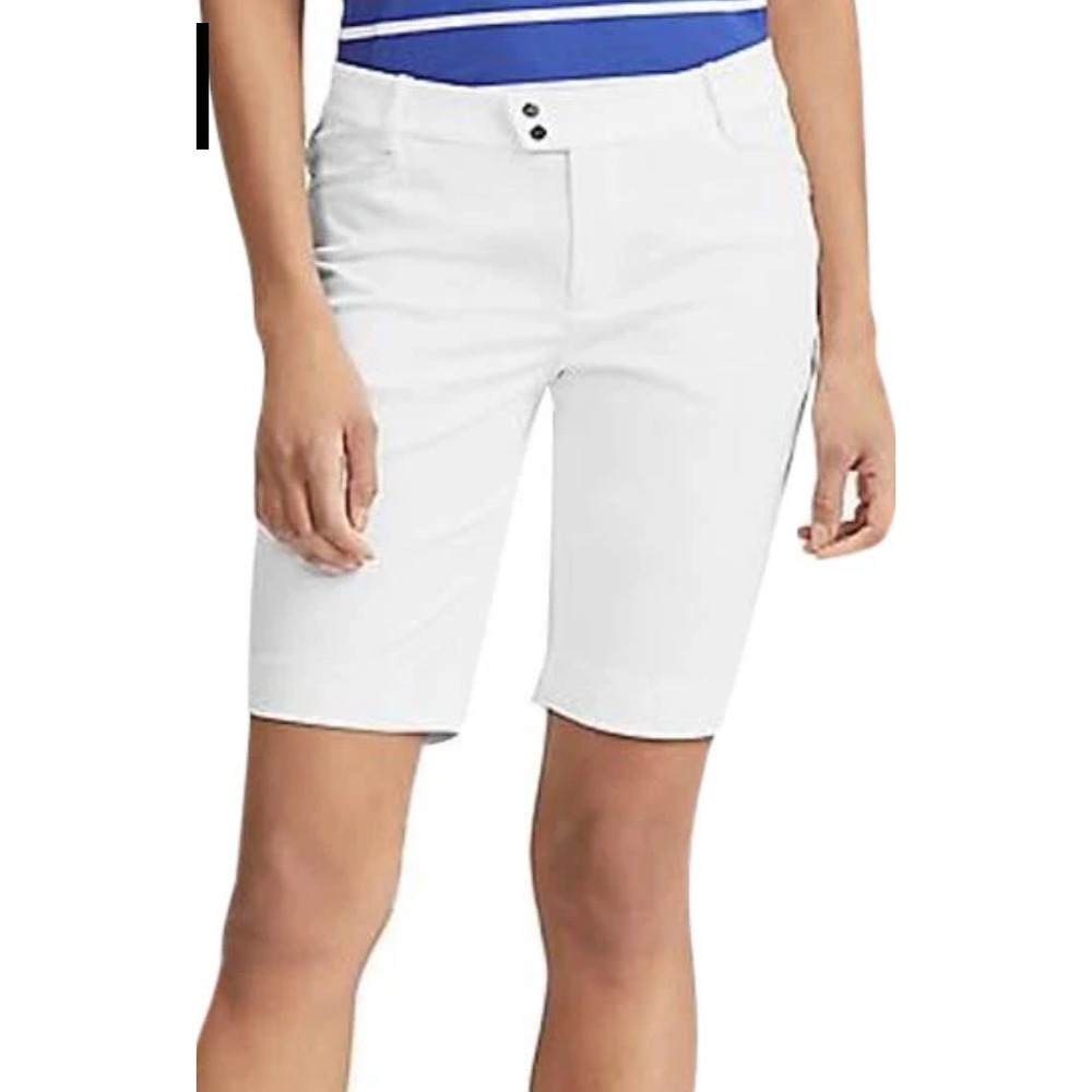 Ralph Lauren RLX Women's White Golf Shorts Size 10 Bermuda MSRP $128‎